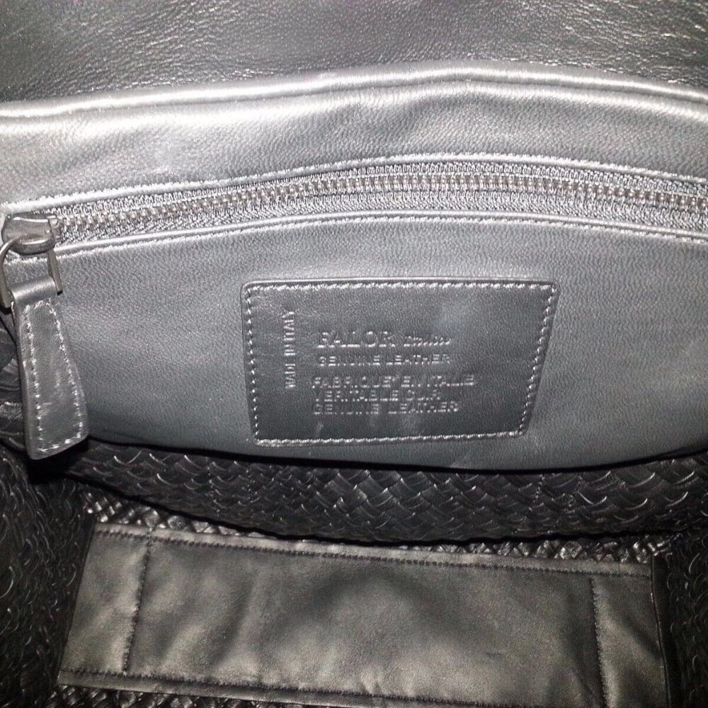 FALOR Falorni La Borse ITALY Hand Woven Black F2150 Leather Tote-RARE MODEL-NWT - Picture 5 of 8